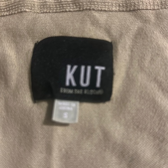 NWOT Kut From The Kloth  Amabelle Open Front Cardigan Sweater Ribbed Tan - Picture 6 of 9